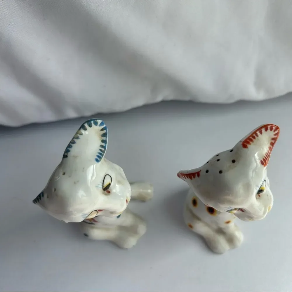 Vintage Ceramic Dalmatian Figurines Salt & Pepper Shakers